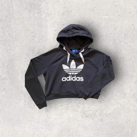 Adidas crop-top hoodie - L, קפוצ’ון קרופ לנשים