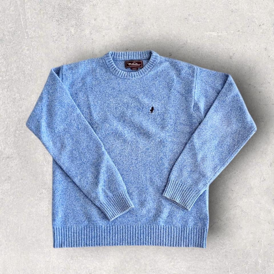 Vintage blue knit sweater, size M