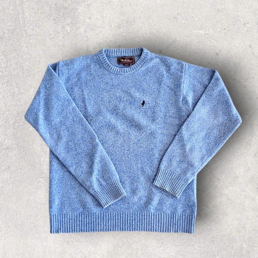 Vintage blue knit sweater, size M