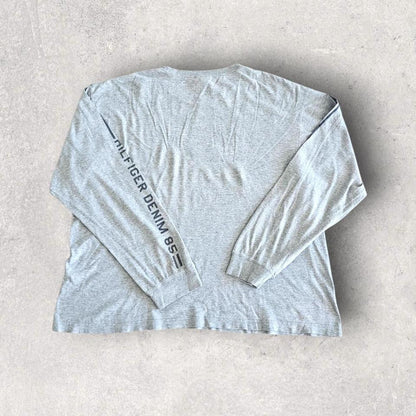 Tommy Hilfiger Long Sleeve Tee - XLarge חולצת טי ארוכה של טומי הילפיגר בסגנון קרופ, מידה XL,