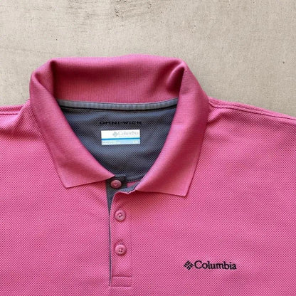 Pink Columbia polo - L חולצת פולו ורודה, מידה L