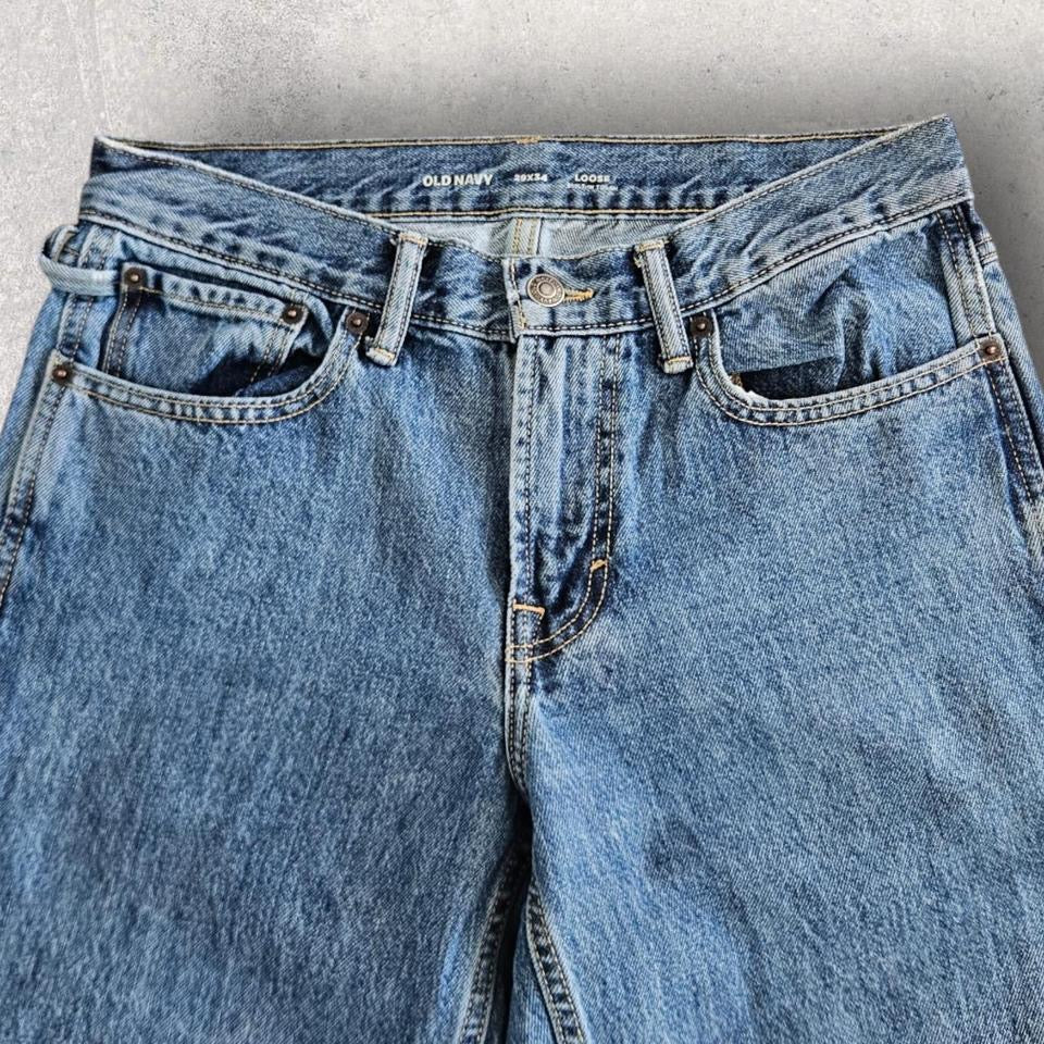 Old navy carpenters blue jeans vintage workwear denim streetwear 29x34        