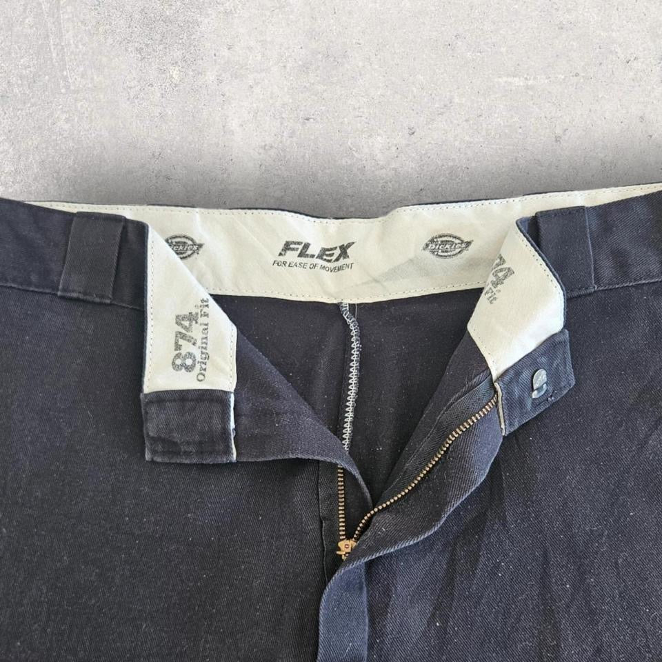 Dickies 874 Black Flex Shorts, מכנסי דיקיס שחורים במצב מצוין עם חיתוכים מותאמים