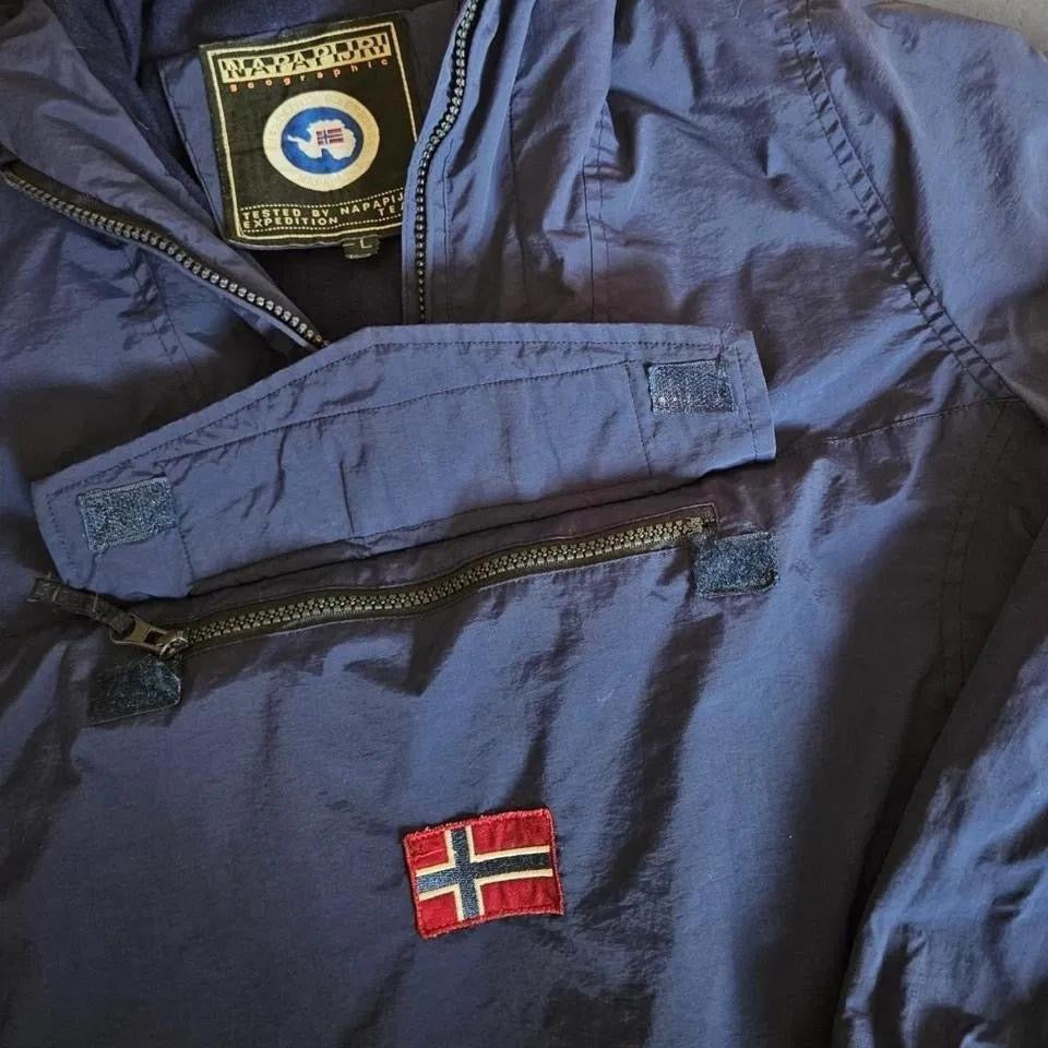 Napapijri quarter zip jacket size S with broken side zipper