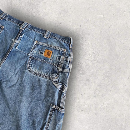 Carhartt navy carpenters short jeans W44 vintage workwear streetwear