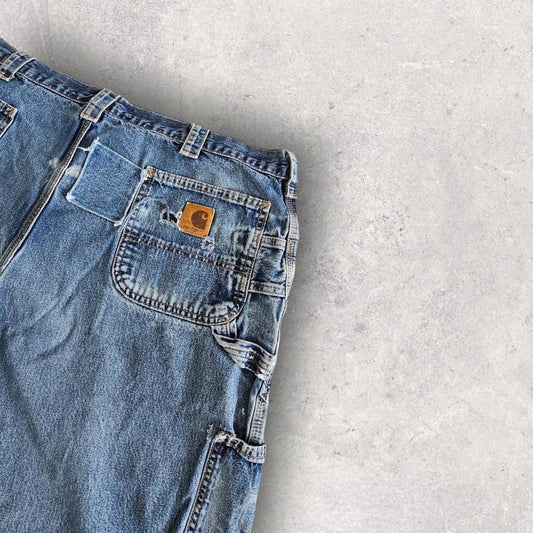 Carhartt navy carpenters short jeans W44 vintage workwear streetwear