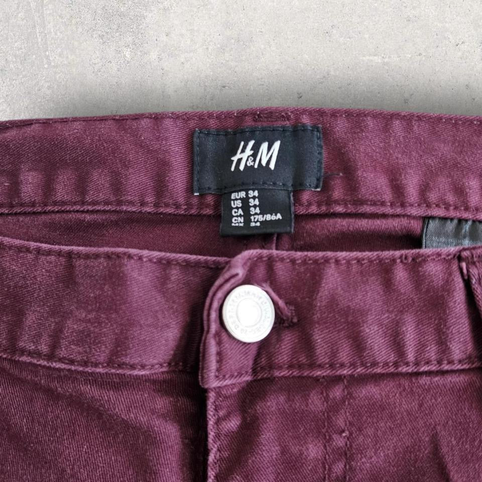 H&M Burgandy Short Jeans - W34