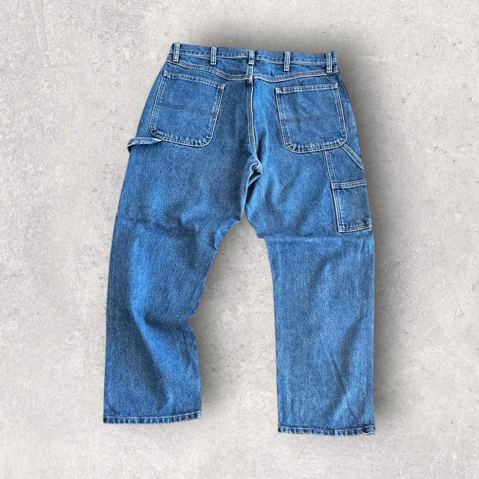 Carpenters blue jeans vintage workwear streetwear 36x30         