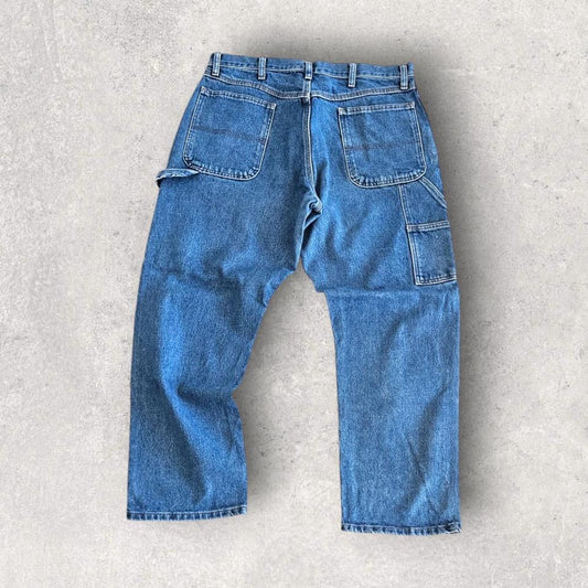 Carpenters blue jeans vintage workwear streetwear 36x30         
