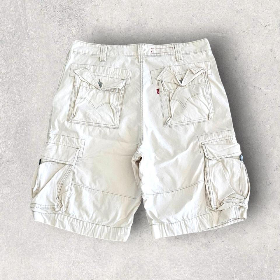 Levi's white cargo shorts W36 vintage streetwear        