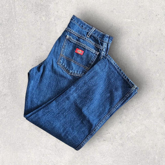 Dickies Navy Jeans - 34x29, ג’ינס כחול כהה דיקיס וינטג במצב טו