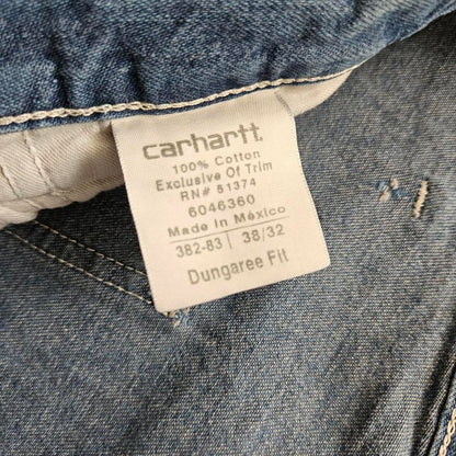 Carhartt jeans 38x32 with paint stains and vintage worn look