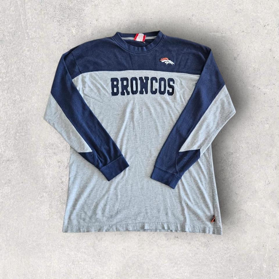NFL Broncos Long Sleeve Tee - 2XL חולצת לונג סלייו של הברונקוס, מידה XXL, מצב 9/10