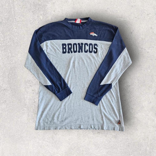 NFL Broncos Long Sleeve Tee - 2XL חולצת לונג סלייו של הברונקוס, מידה XXL, מצב 9/10