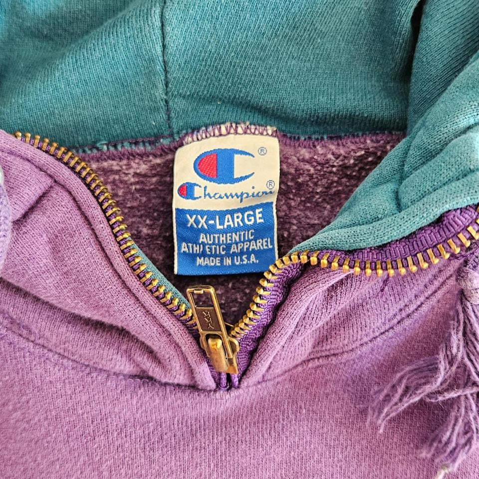 Vintage Champion Purple Hoodie - XL