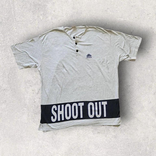 Vintage Ellesse Buttons Tee - XXL, מידת XXL