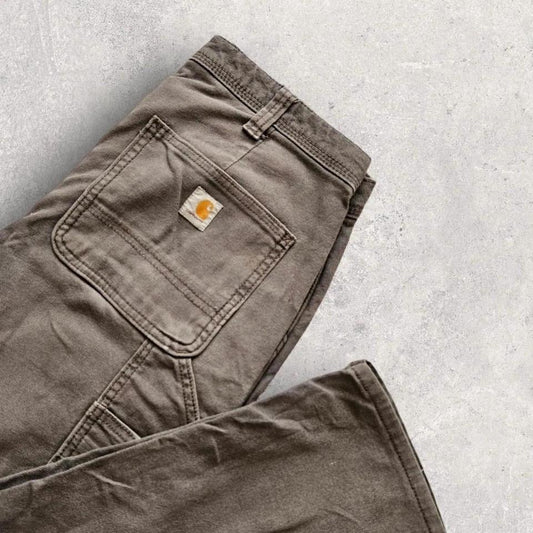 Carhartt carpenters workwear jeans vintage blue paint stains streetwear