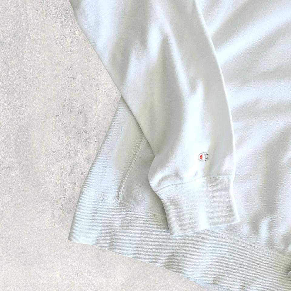 Champion Womans White Logo Hoodie - S, הודי לבן עם לוגו של Champion לנשים