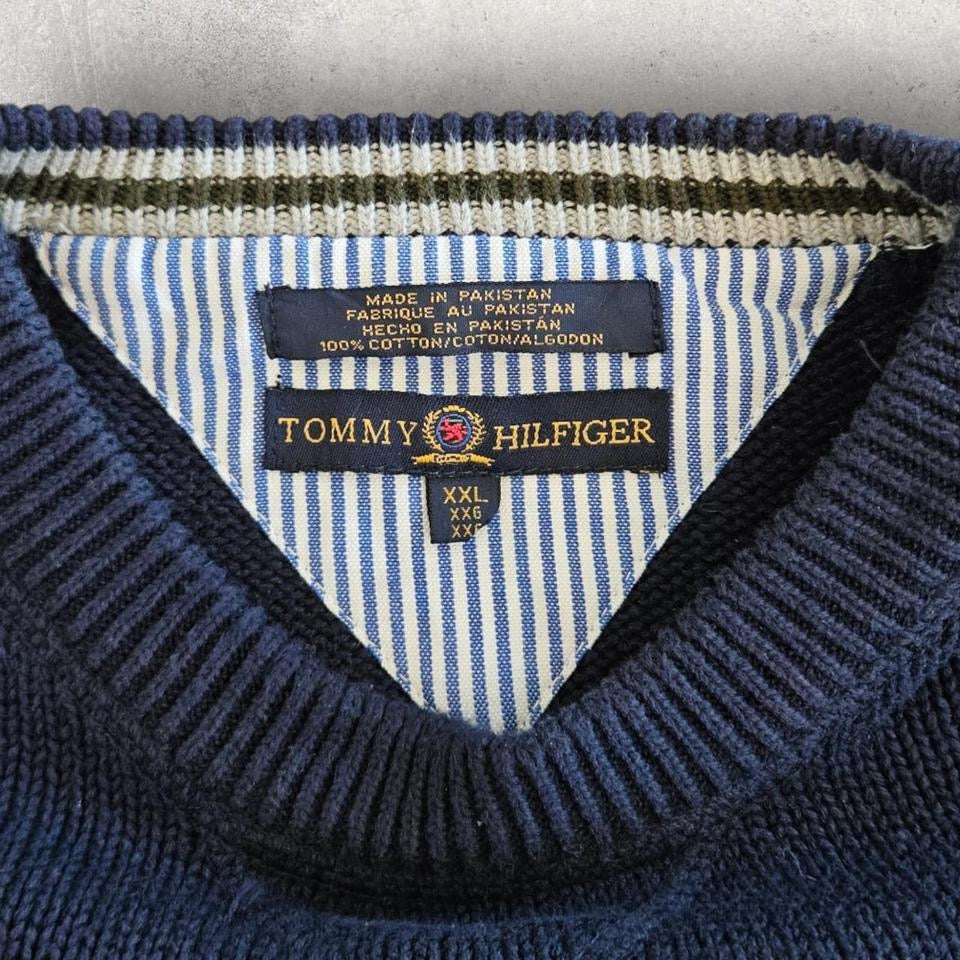 Tommy Hilfiger Navy Sweater - XXL, סוודר כחול כהה במידה XXL