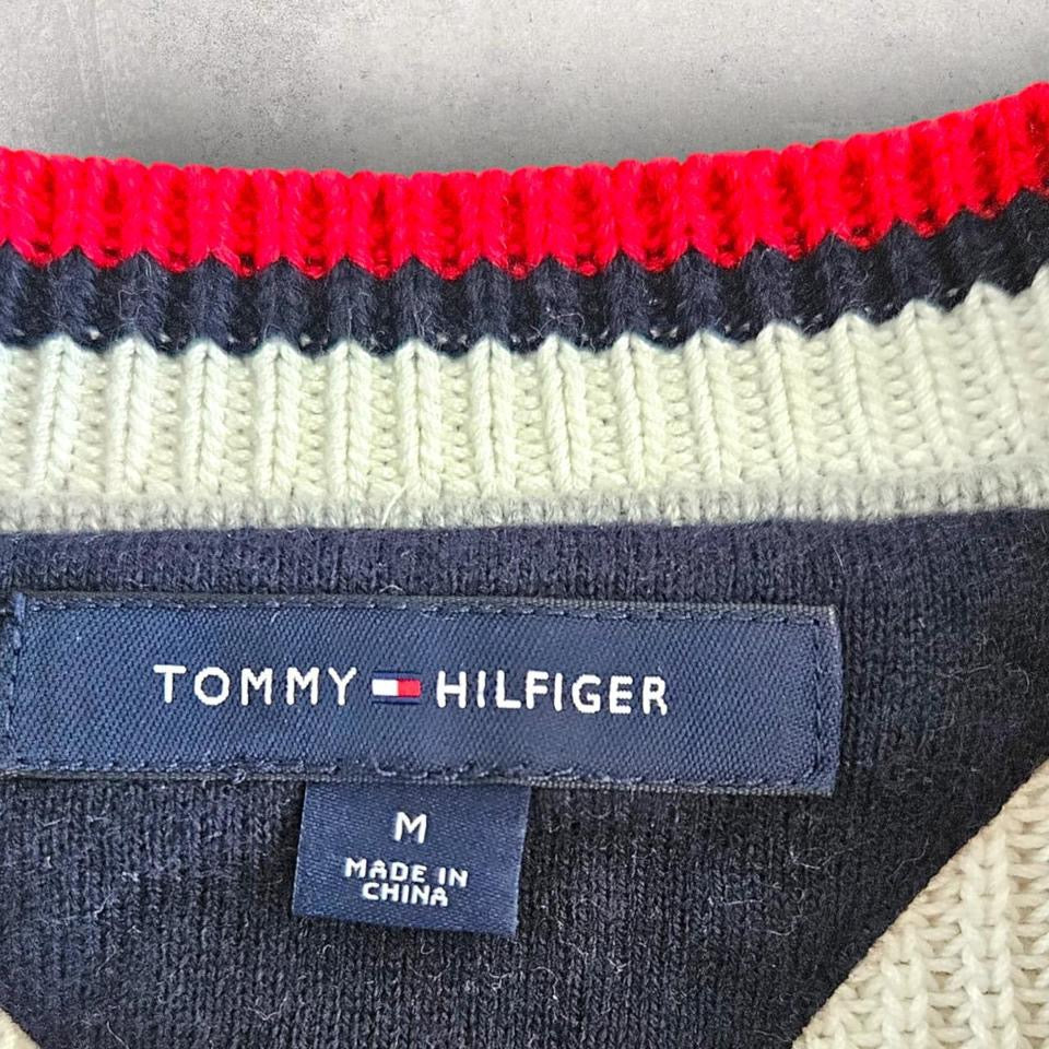 Tommy Hilfiger White Knitted Sweater S 