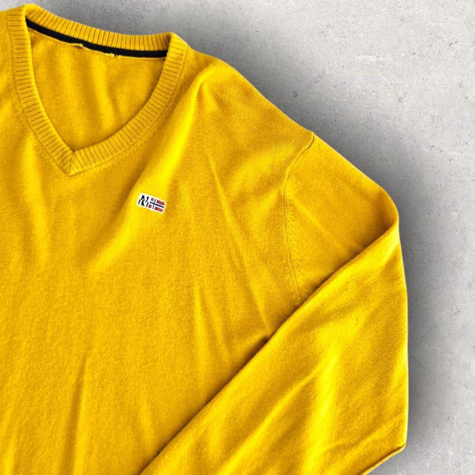 Napapijri Yellow Sweater - XL סוודר צהוב נאפאפיירי במידה XL,