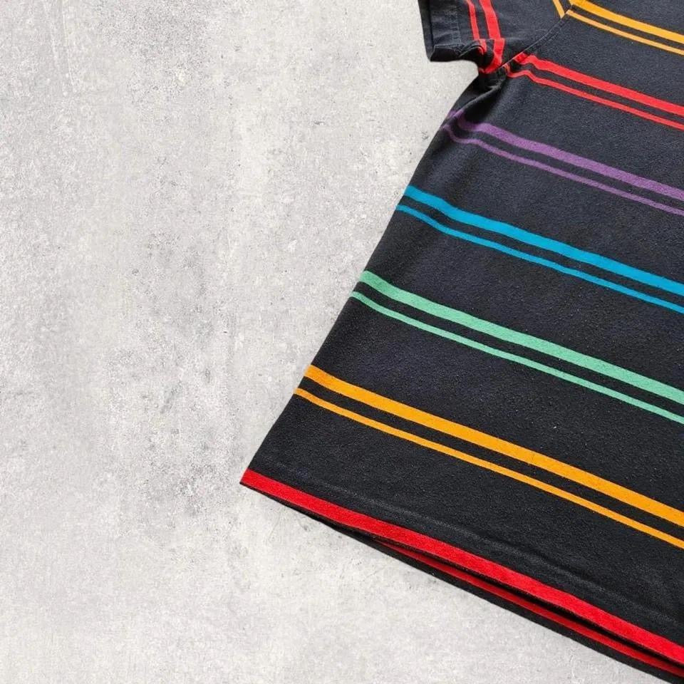Ellesse stripes polo Tee - M, חולצת פולו רב צבעים של Ellesse
