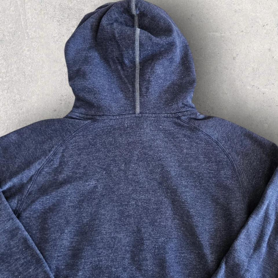 Champion Navy Hoodie S, navy blue color, slight front fade