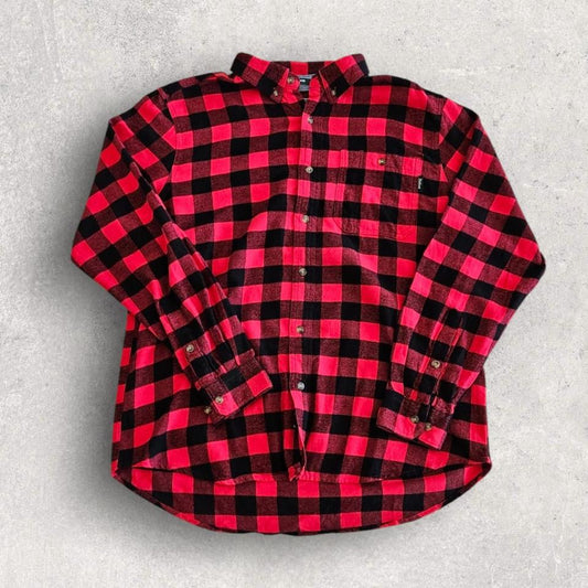 Wool rich Flannel Polo Shirt - XL חולצת פולו פלאנל צמר מידה XL