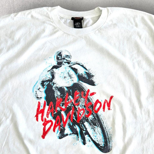 Harley Davidson White Tee - 2XL חולצה לבנה של הארלי דיווידסון מידה XXL לגבר