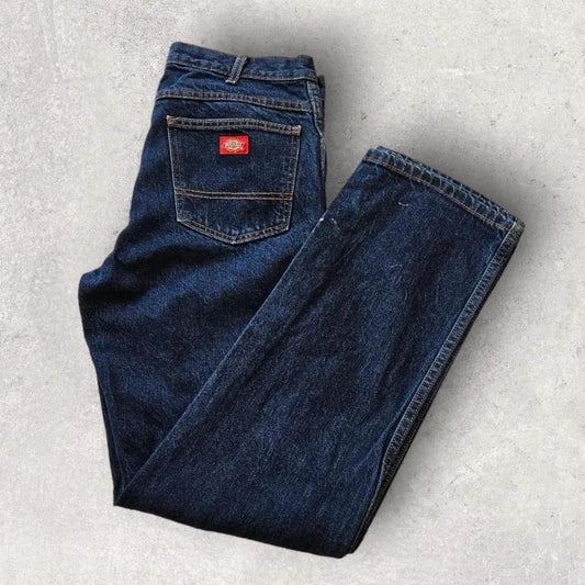 Dickies navy jeans - 34x34, ג’ינס כחול כהה דיקיס וינטג במצב טוב עם כתמי צבע רבים בחזית