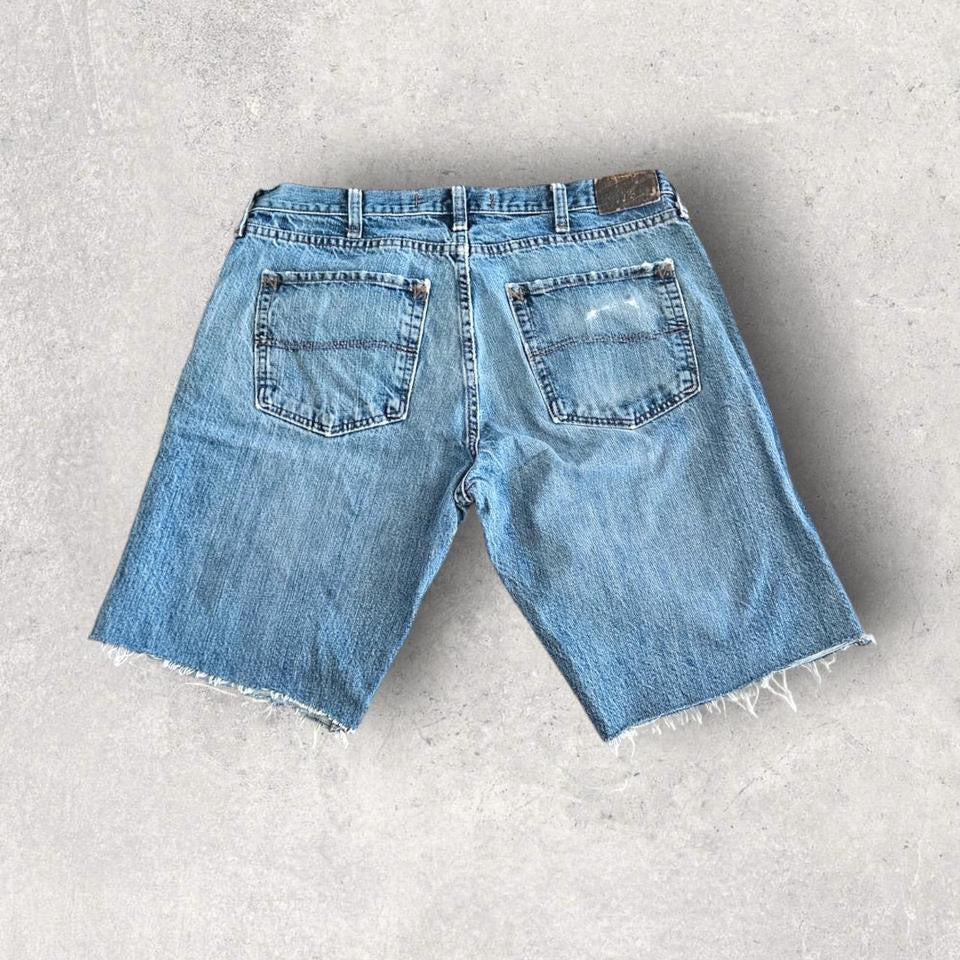 Vintage Lee Navy Shorts W34 Blue Denim