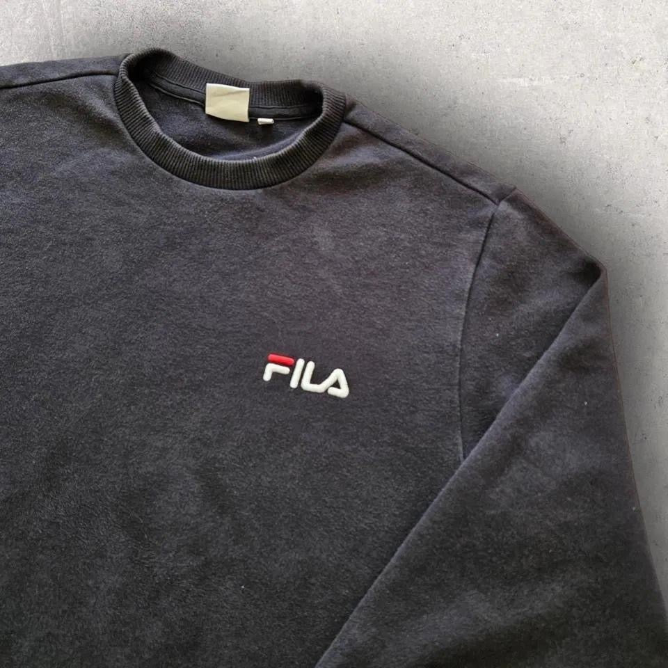 Fila black crewneck - S, סווטשירט יוניסקס שחור של FILA במידה S