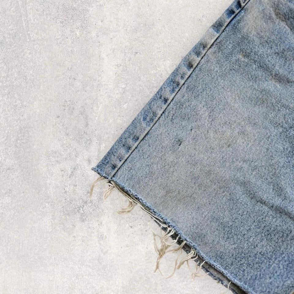 Carhartt Blue Denim Shorts, ג’ינס כחול במצב טוב עם פגמים קלים