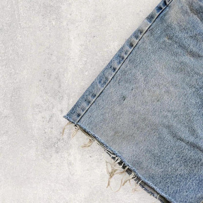 Carhartt Blue Denim Shorts, ג’ינס כחול במצב טוב עם פגמים קלים