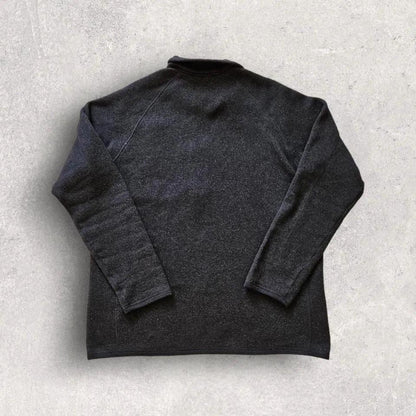 Patagonia Quarter Zip - L, סווטשירט רבע רוכסן וינטג' פטגוניה שחור מידה L