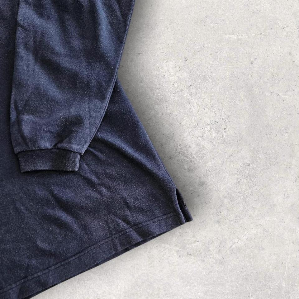 Vintage Champion Navy 1/4 Zip - L, סוודר רבע רוכסן Champion כחול כהה מידה L