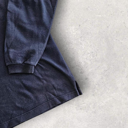 Vintage Champion Navy 1/4 Zip - L, סוודר רבע רוכסן Champion כחול כהה מידה L