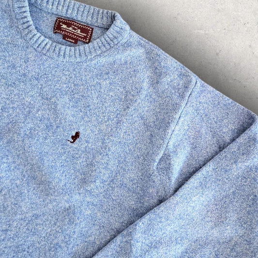 Vintage blue knit sweater, size M