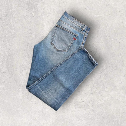 Vintage Diesel blue jeans size 34 with front mark and heavy fade
