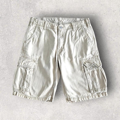 Levi's cream cargo shorts W32 vintage streetwear        