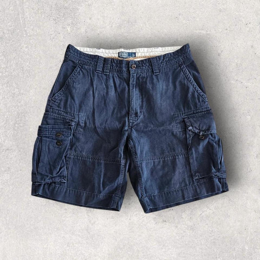 Polo Ralph Lauren navy cargo shorts W36 vintage streetwear         