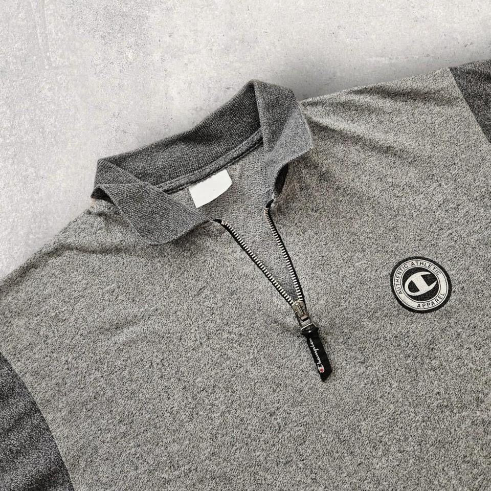 Champion 1/4 Zip Polo - M במצב מצוין, מידה M/L