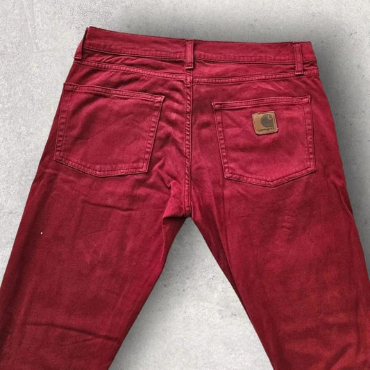 Carhartt red jeans 32x32 vintage worn look