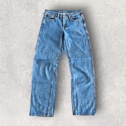 Old navy carpenters blue jeans vintage workwear denim streetwear 29x34        