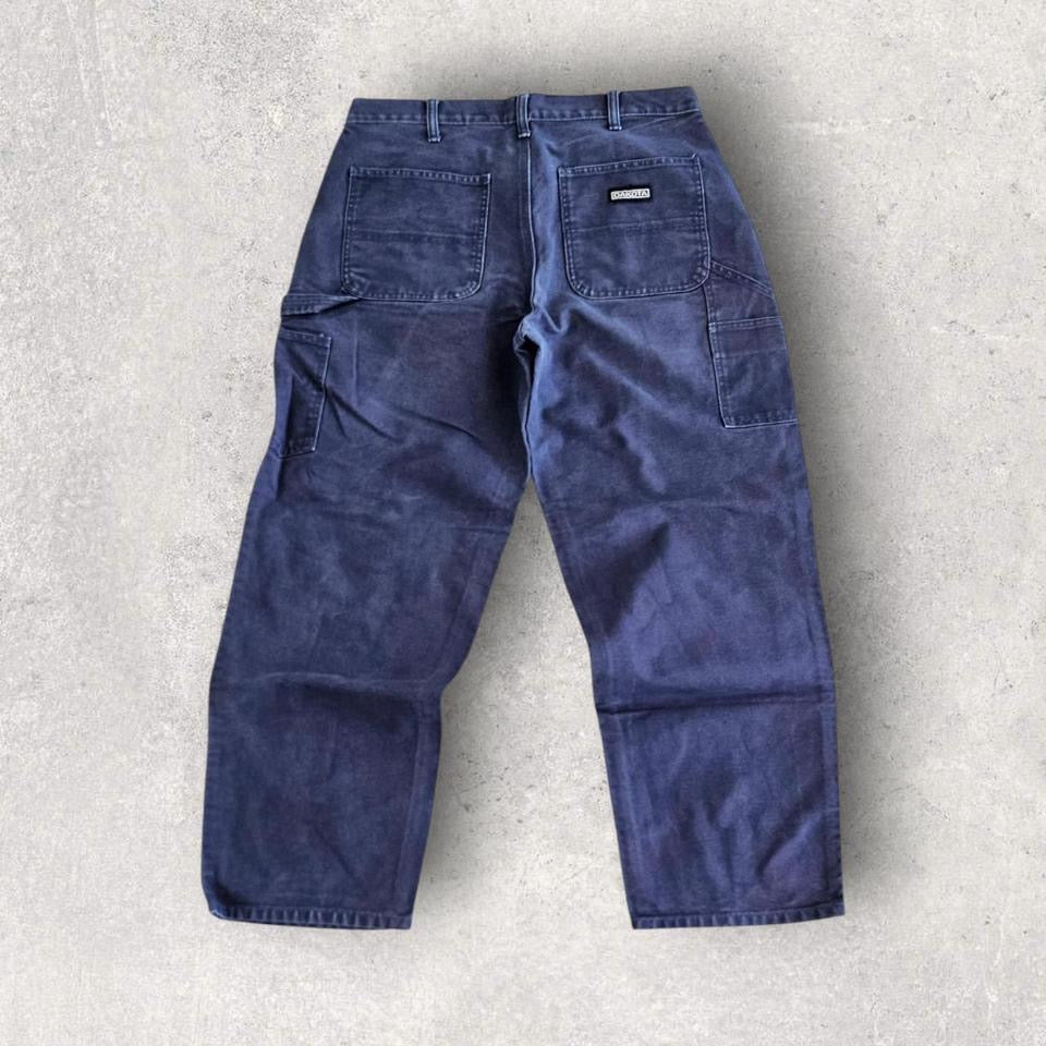 Dakota navy thick carpenters jeans vintage workwear streetwear 36x32        