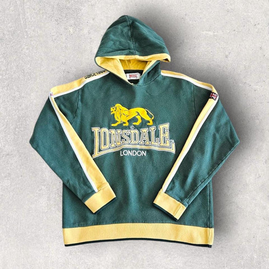 Lonsdale Green Sports Hoodie Small, green color, light sunfade, great condition