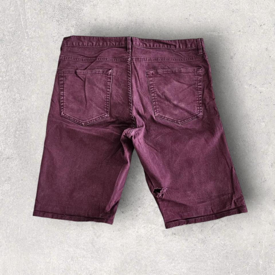 H&M Burgandy Short Jeans - W34