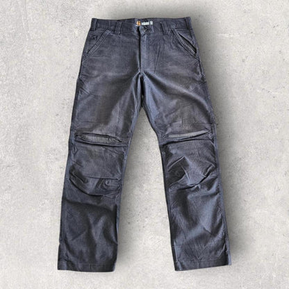 Carhartt grey workwear jeans 34x32 with straight fit and visible front marks
