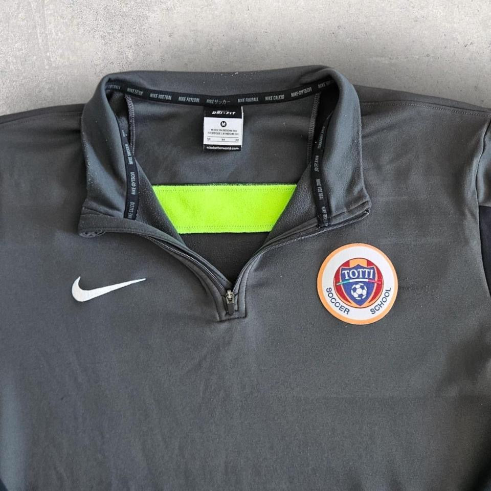 Nike Dri-fit Grey Long Sleeve Polo - L חולצת פולו אפורה של נייקי מידה L לגבר