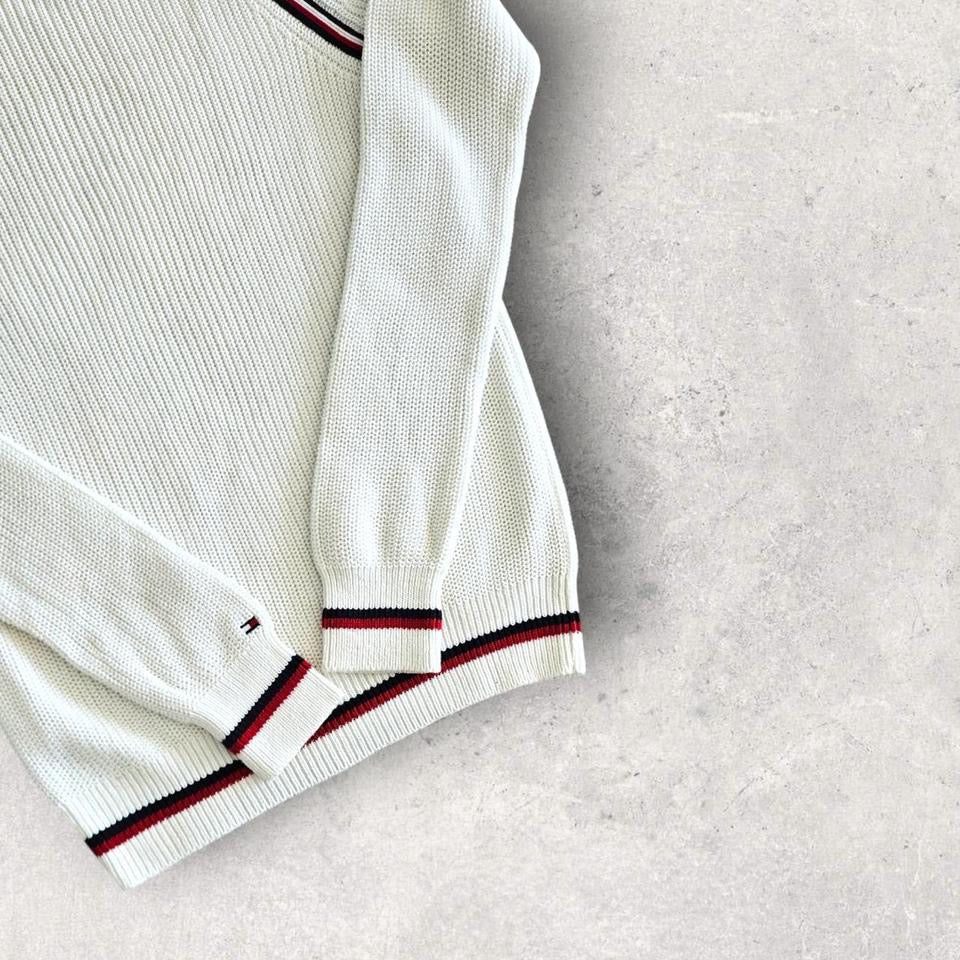 Tommy Hilfiger White Knitted Sweater S 